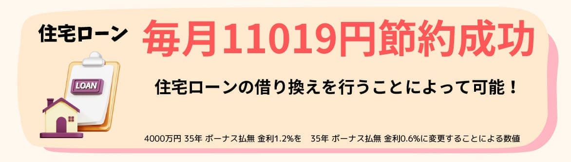 住宅ローン代節約